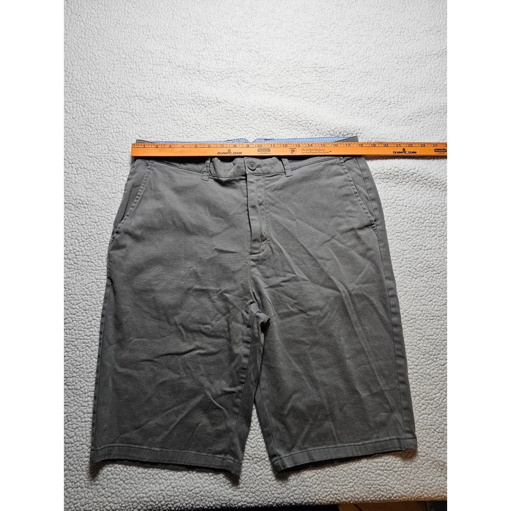 American Tall Mens Gray Chino Shorts Size 36T Flat Front Casual